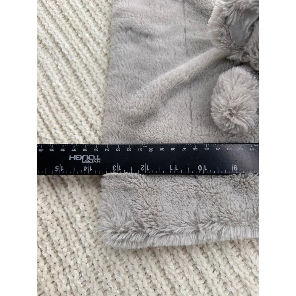 Pottery Barn Kids Style Grey Elephant Security Blanket Plush Faux Fur Baby Lovey